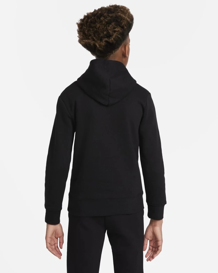 Nike Jordan Boys' Black/Gold Pullover Hoodie - Big Kids' Fleece Sweatshirt