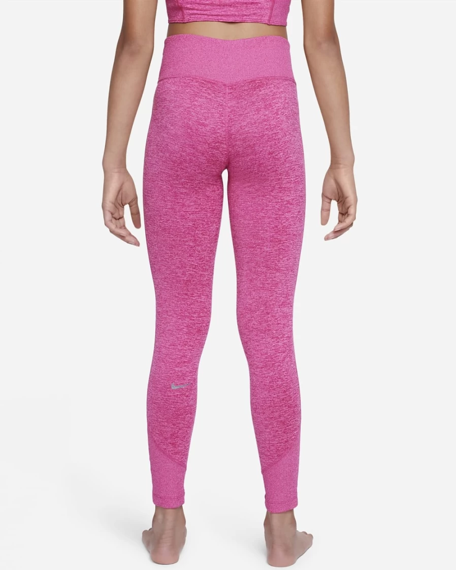 Nike Dri-FIT Yoga Leggings for Girls - Pinksicle/Rush Pink/Heather - Big Kids' Athletic Wear