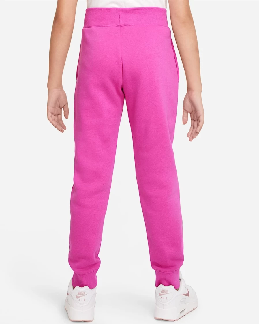 Nike Sportswear Club Fleece Big Kids' Pants for Girls - Active Fuchsia/White