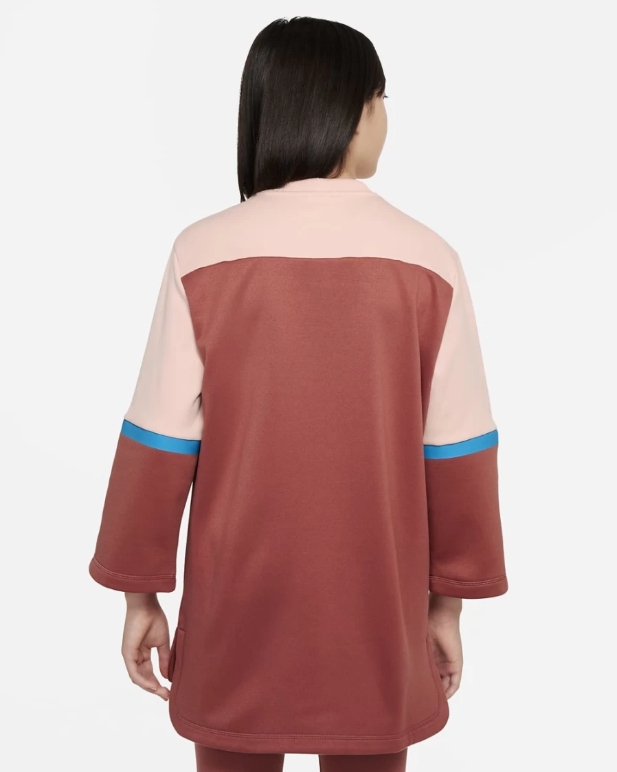 Nike Therma-FIT Icon Clash Girls' Top - Canyon Rust/Arctic Orange/Laser Blue - Big Kids' Athletic Wear