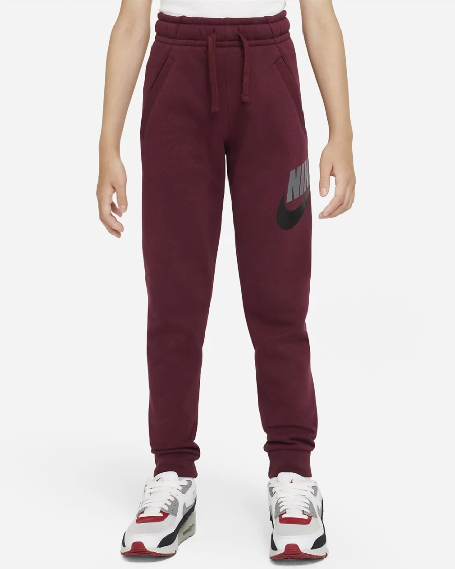 Nike Club Fleece Boys' Pants - Dark Beetroot, Smoke Grey, Black Sportswear for Kids