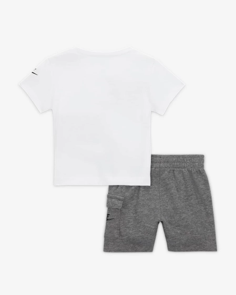 Nike Boys' Sportswear T-Shirt and Shorts Set in Carbon Heather (12-24 Months)