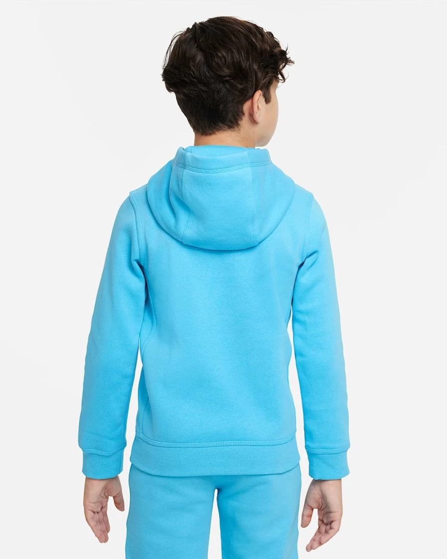 Nike Boys' Baltic Blue & White Club Sportswear Pullover Hoodie for Big Kids