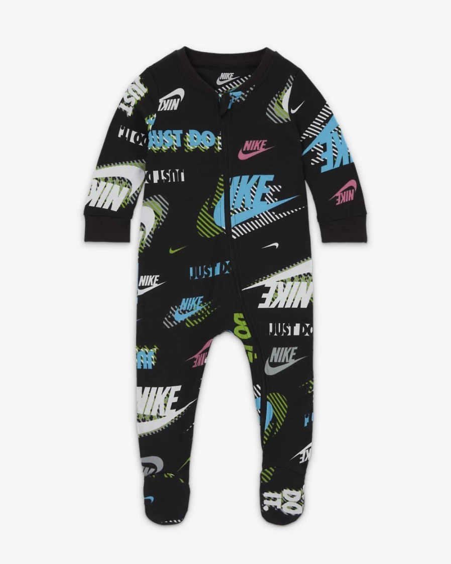 Nike Boys Black Active Joy Footed Coverall Baby Jumpsuit