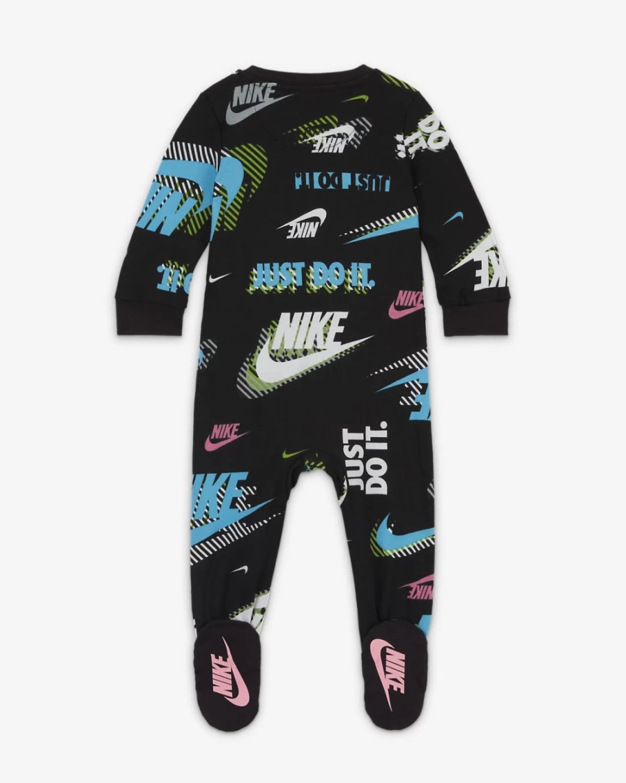 Nike Boys Black Active Joy Footed Coverall Baby Jumpsuit